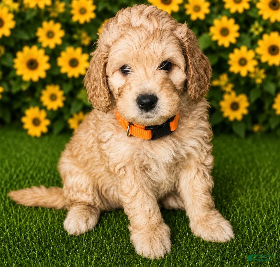 Aussiedoodle dogs for sale: Orange Collar - Ad 1