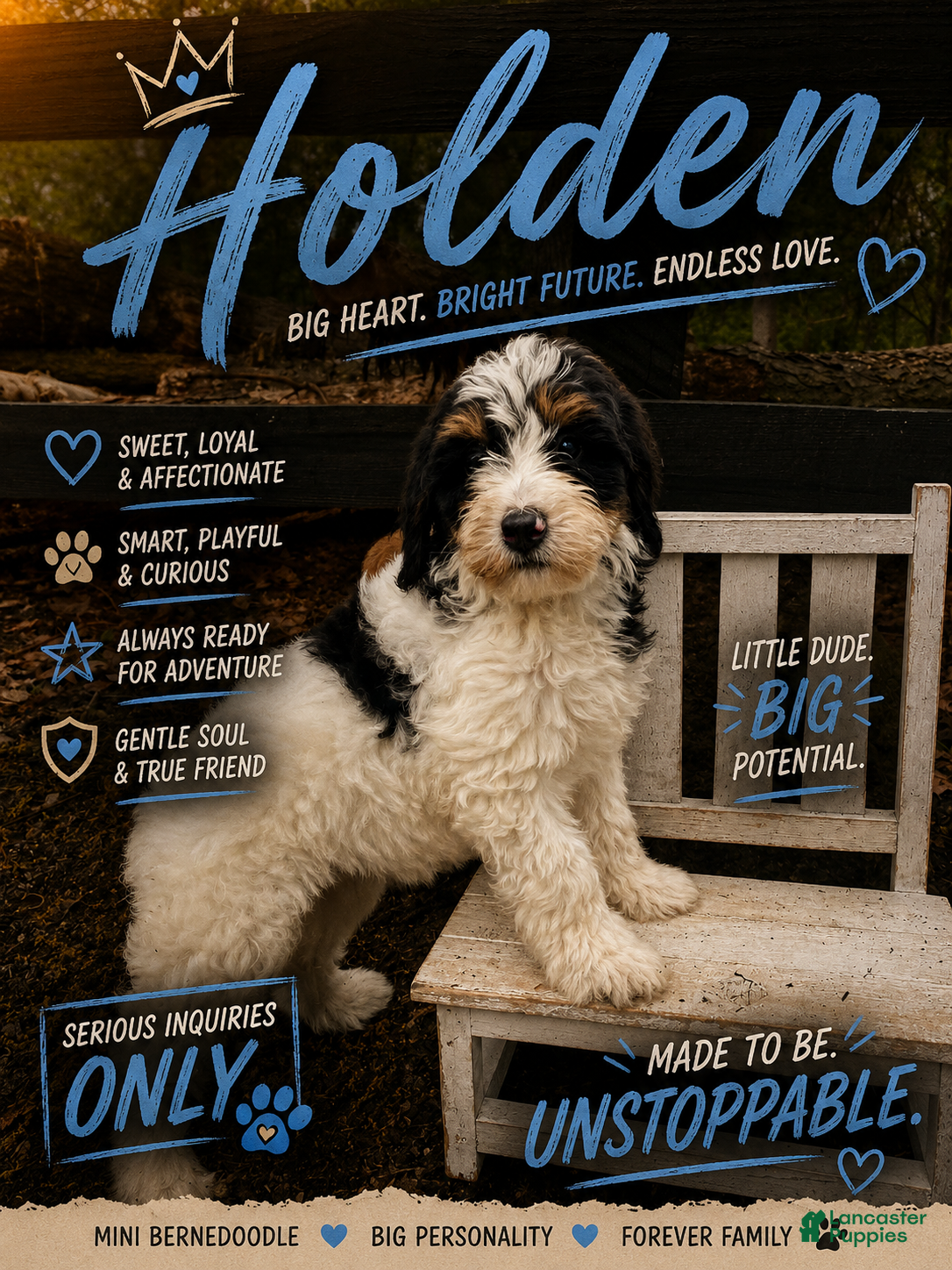 Mini Bernedoodle dogs Holden - Ad 1