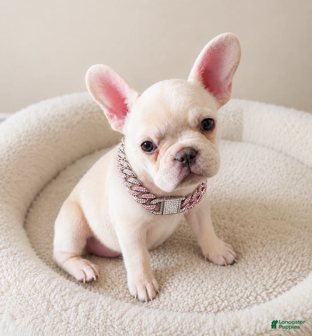 French Bulldog dogs for sale: SNOW WHITE - Our Exclusive White Frenchie Princess! - Ad 2