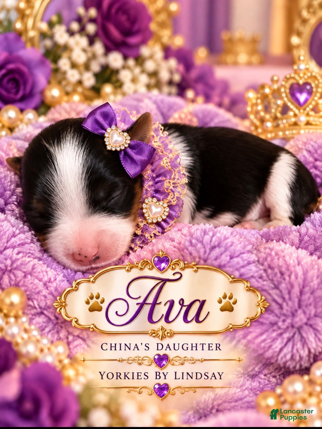 Yorkshire Terrier dogs Ava | Tri-color Parti Yorkie - Ad 2