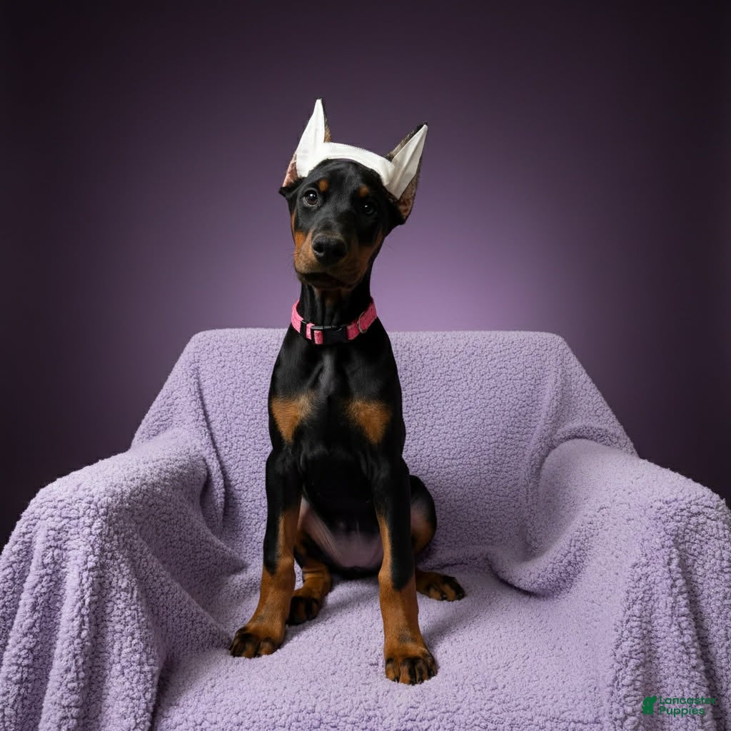 Doberman Pinscher dogs Female with ear crop - Ad 1