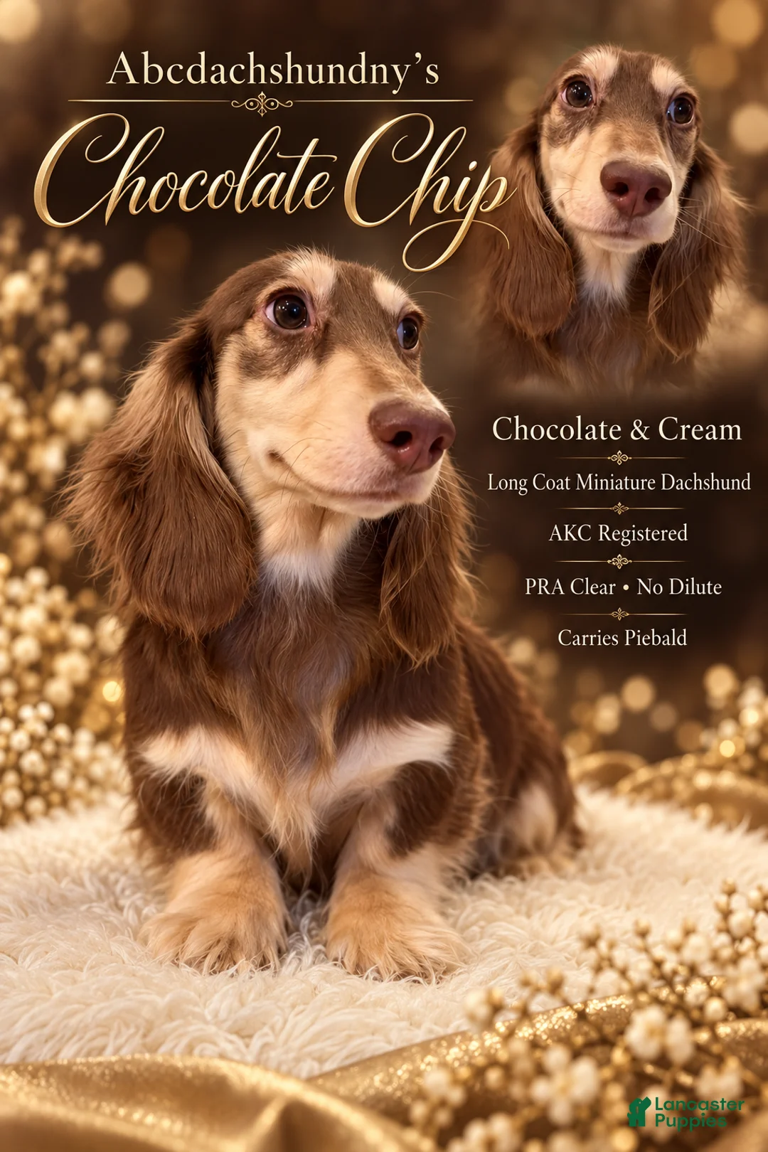 Miniature Dachshund dogs for sale: Chocolate and Cream AKC  - Ad 1