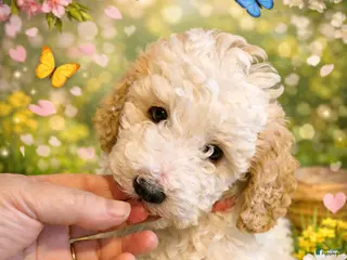 Miniature Poodle dogs for sale: AKC Miniature Poodle Abstract Cream White Male - Ad 4