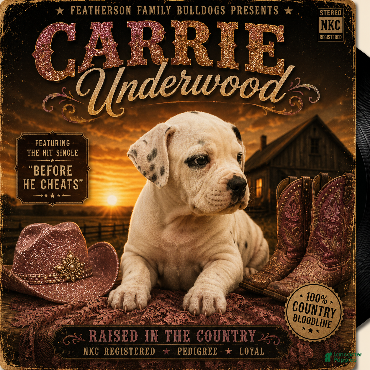 American Bulldog dogs Carrie Underwood - Ad 1