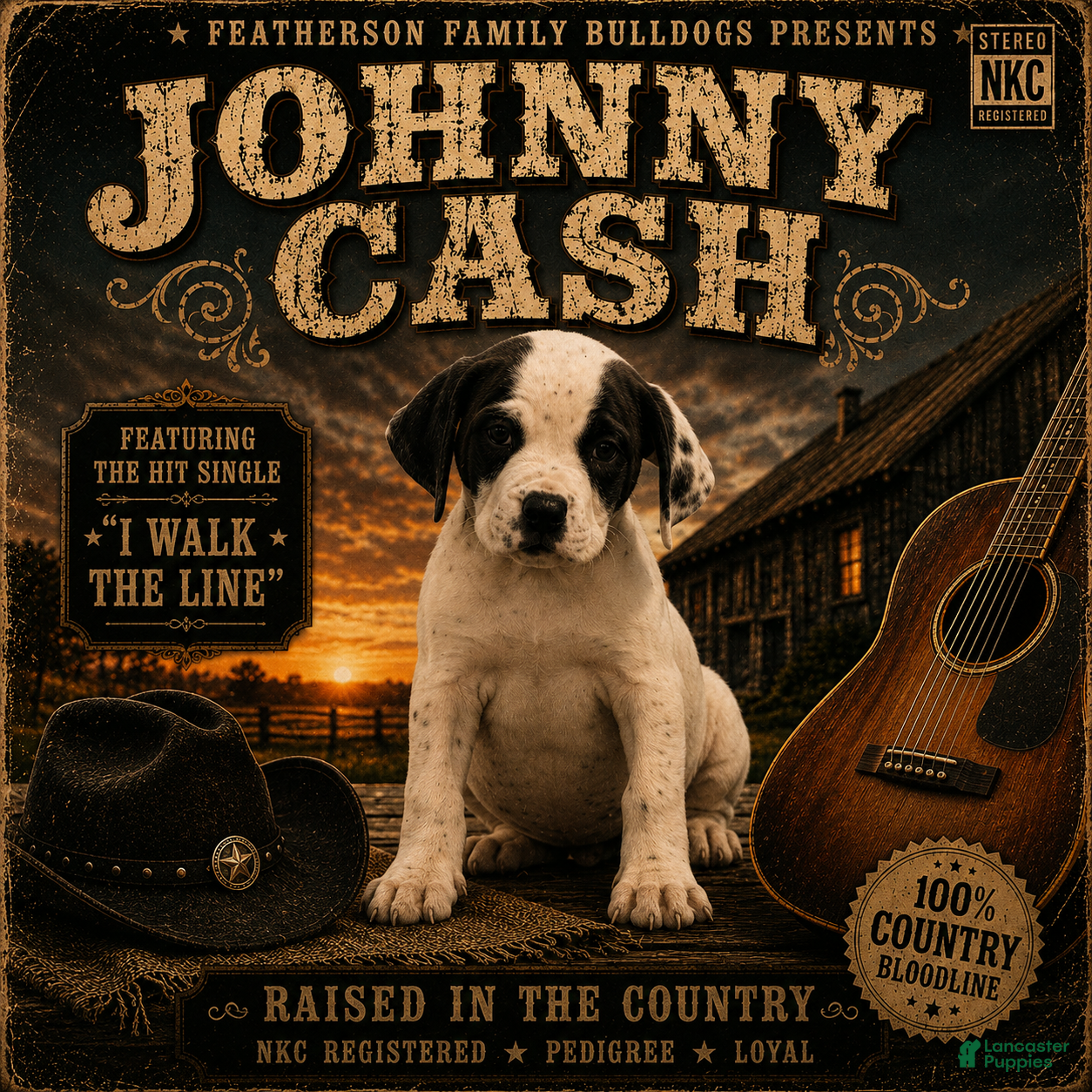 American Bulldog dogs Johnny Cash - Ad 1