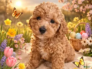 Miniature Poodle dogs for sale: AKC Miniature Poodle Puppy Light Green - Ad 1