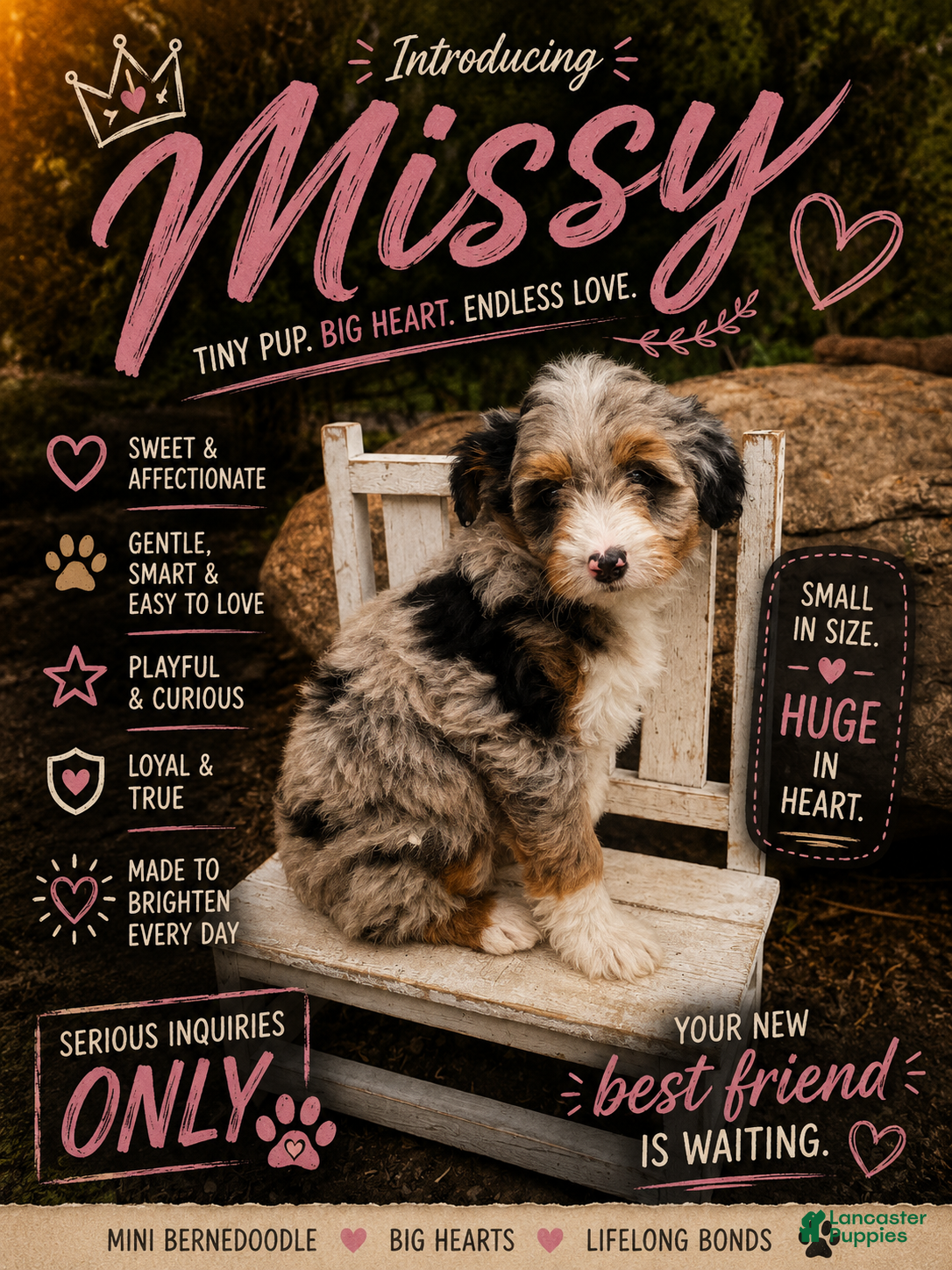 Mini Bernedoodle dogs Missy - Ad 1