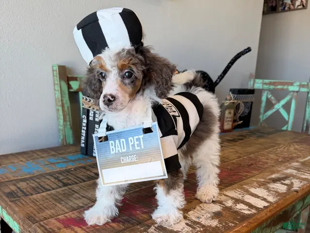 Miniature Poodle dogs for sale: Akc Clear 🧬 Tested Blue Merle Phantom Parti- Bb - Ad 1
