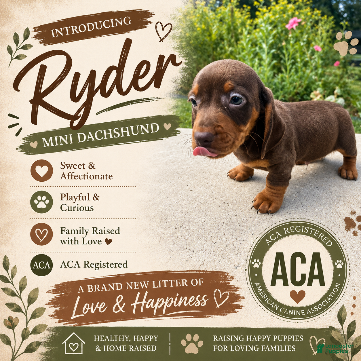 Miniature Dachshund dogs Ryder - Ad 1
