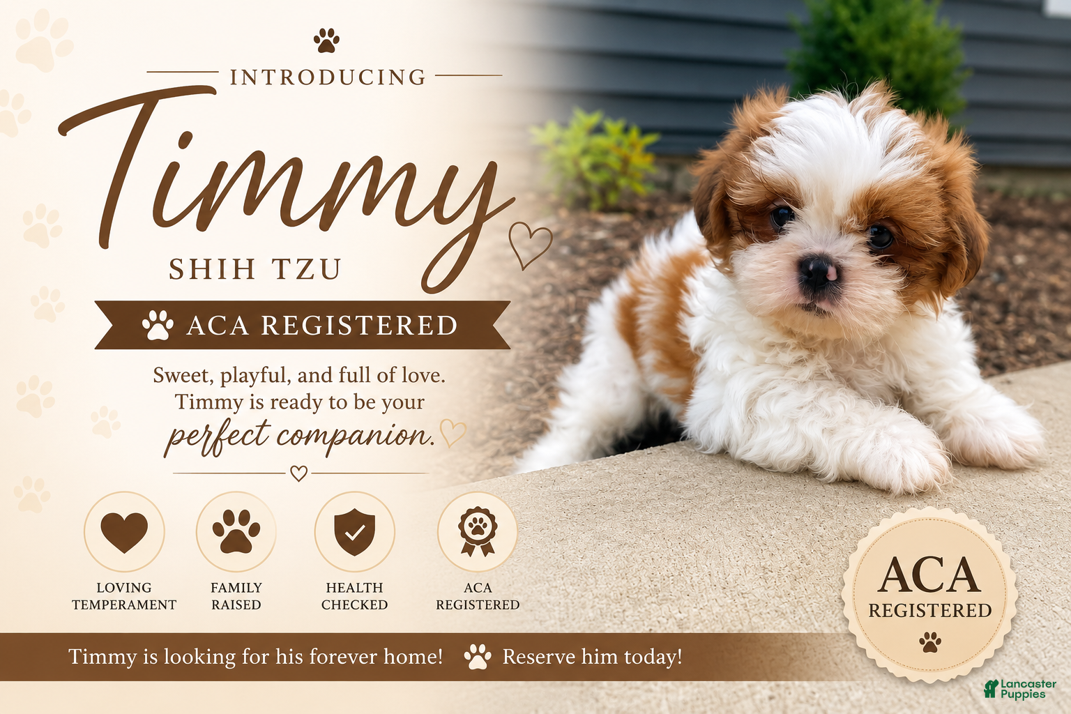 Shih Tzu dogs Timmy - Ad 1