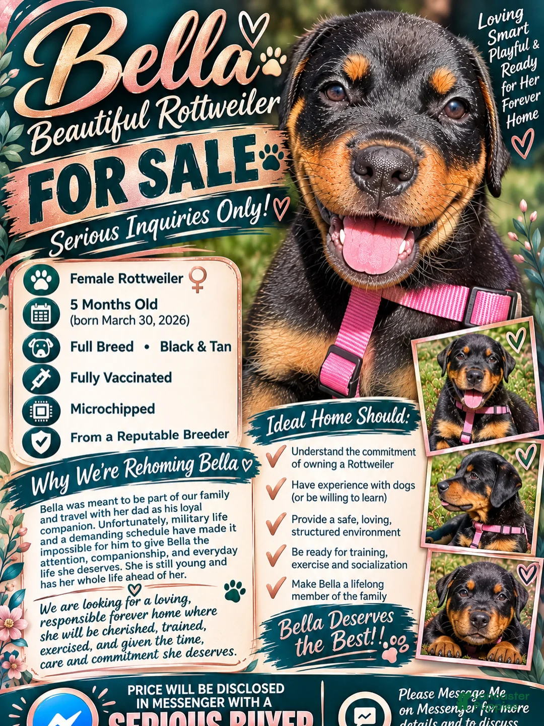 Rottweiler dogs for sale:  Bella - Ad 2