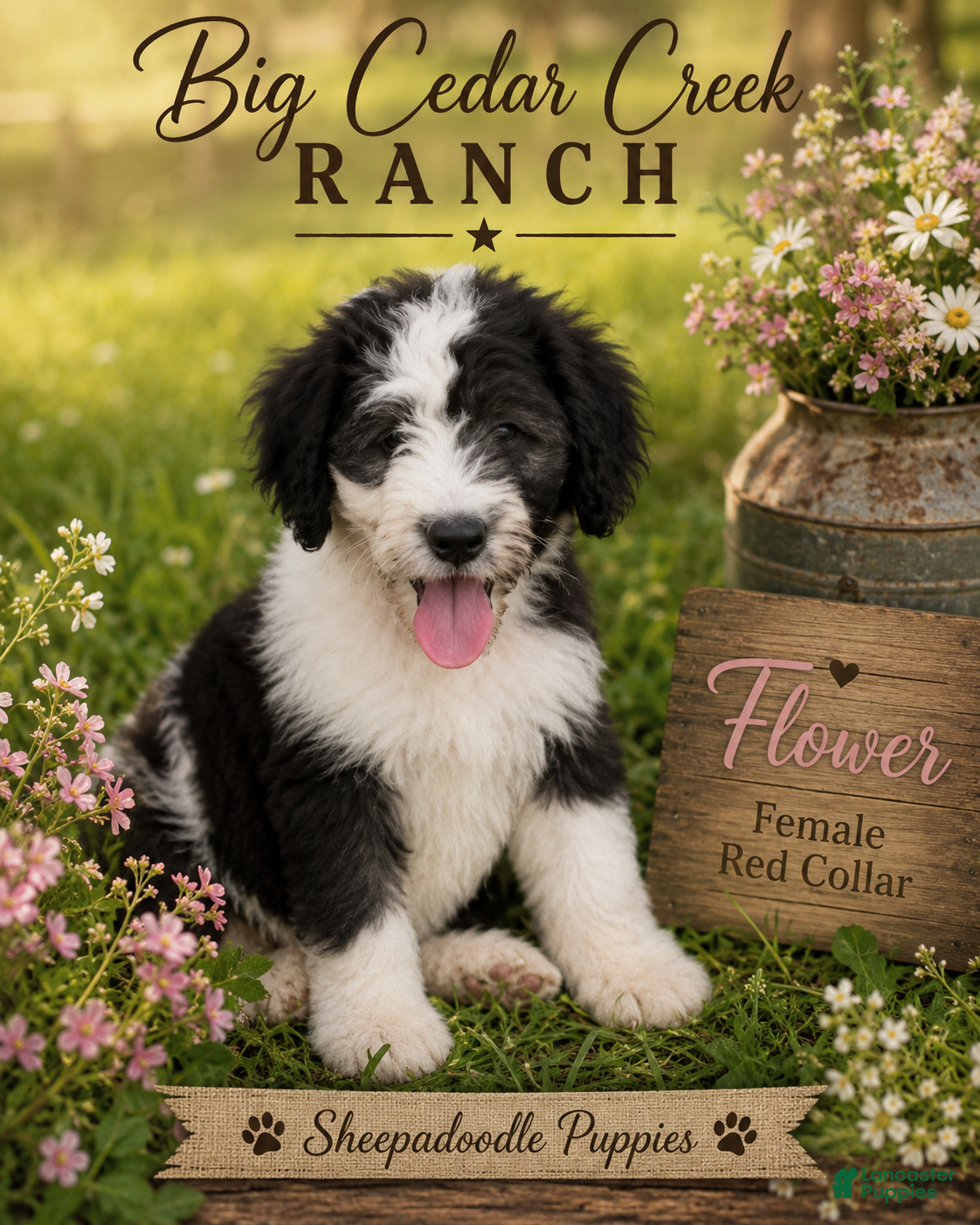 Sheepadoodle dogs Flower - Ad 35