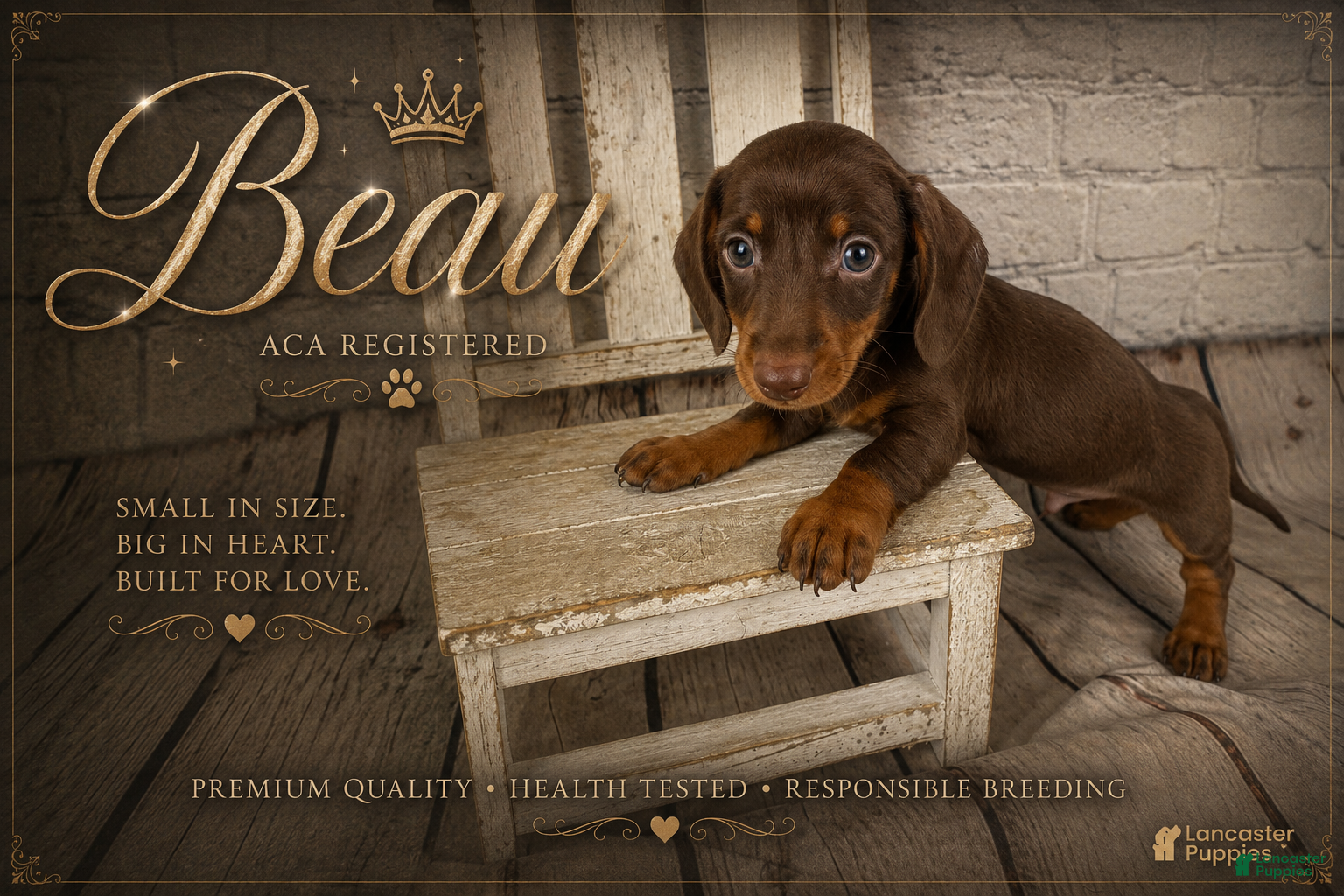 Miniature Dachshund dogs Beau - Ad 1