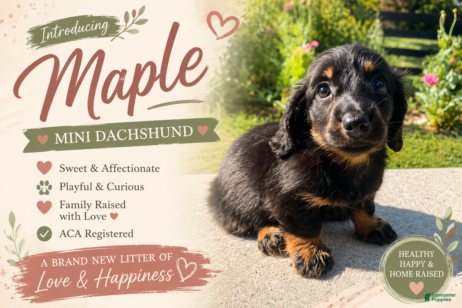 Miniature Dachshund dogs Maple - Ad 1