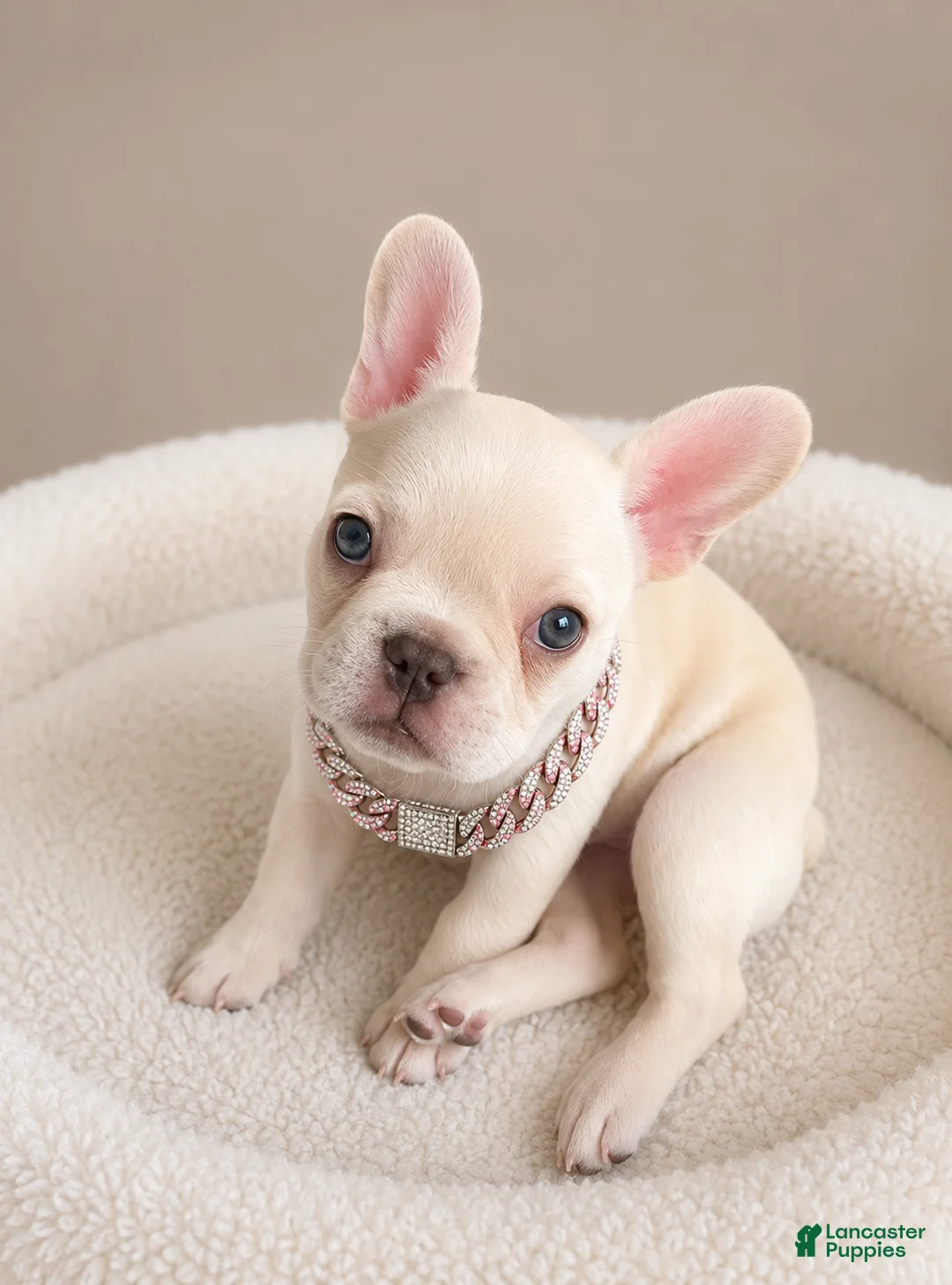 French Bulldog dogs for sale: SNOW WHITE - Our Exclusive White Frenchie Princess! - Ad 1