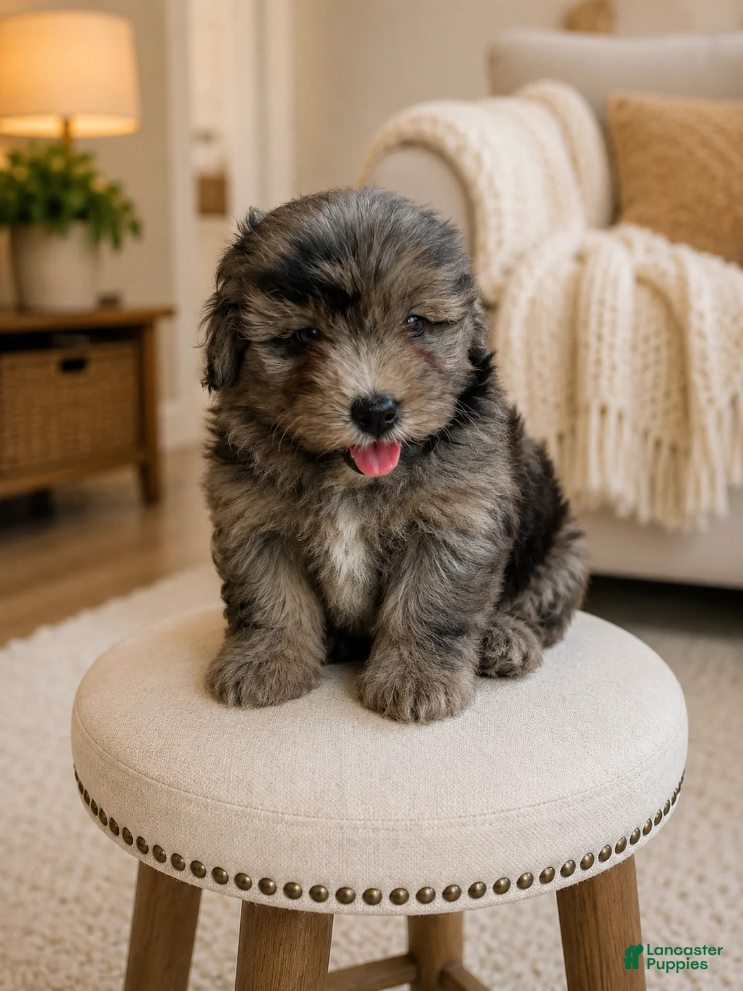 Bernedoodle dogs for sale: Zeus ❤️ blue merle micro mini bernedoodle  - Ad 1