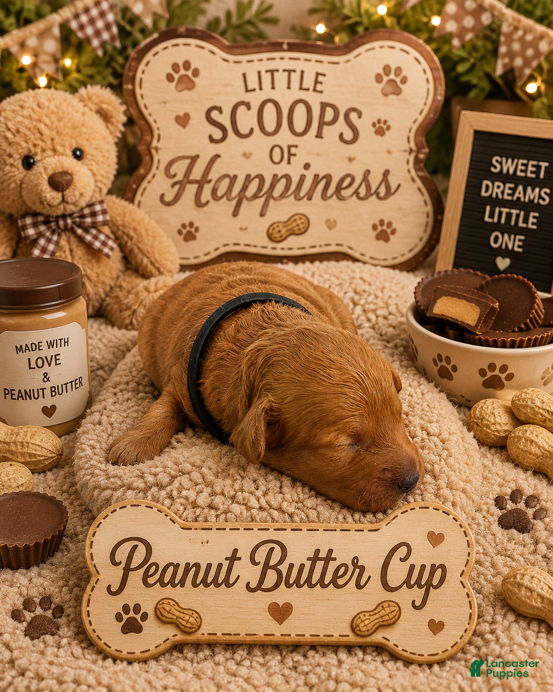 Mini Goldendoodle dogs for sale:     Peanut Butter Cup 🥜 - Ad 2