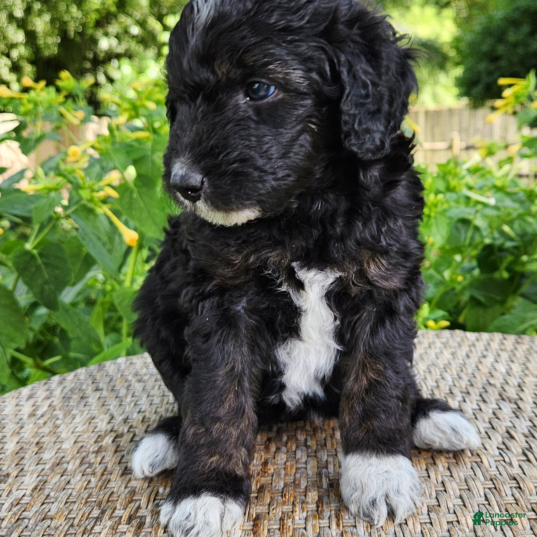 Mini Aussiedoodle dogs Stella - Female - Phantom Tuxedo - Ad 2