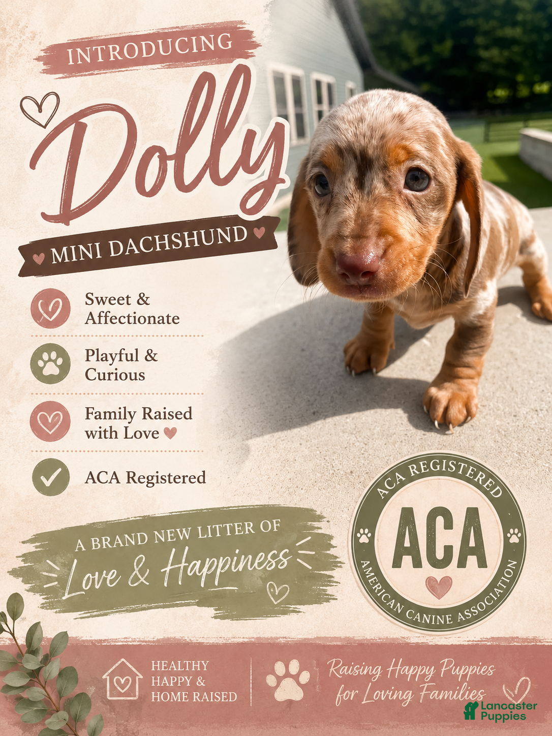 Miniature Dachshund dogs Dolly - Ad 1