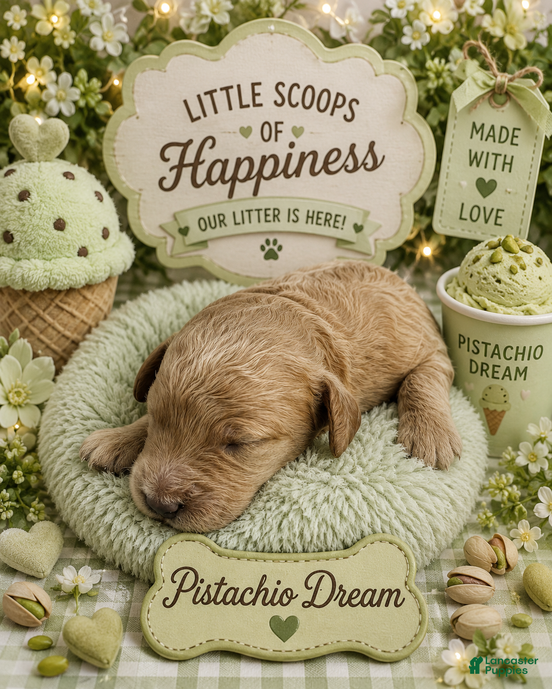 Mini Goldendoodle dogs for sale: Pistachio Dream 💚 - Ad 1
