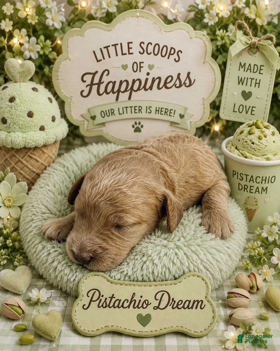 Mini Goldendoodle dogs for sale: Pistachio Dream 💚 - Ad 1