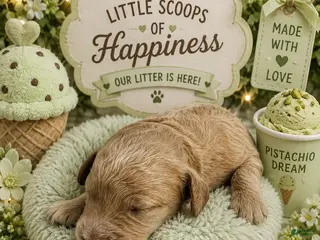 Mini Goldendoodle dogs for sale: Pistachio Dream 💚 - Ad 1