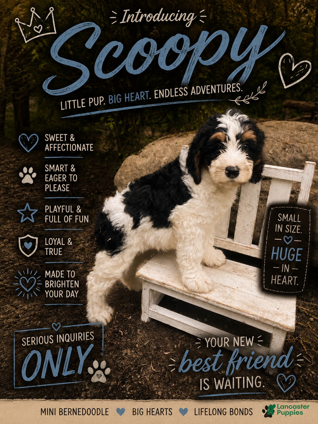 Mini Bernedoodle dogs Scooby - Ad 1