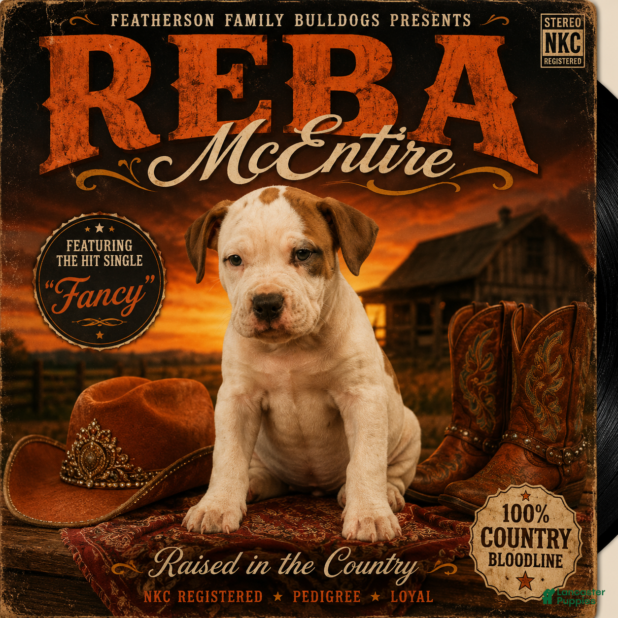 American Bulldog dogs Reba McEntire - Ad 1