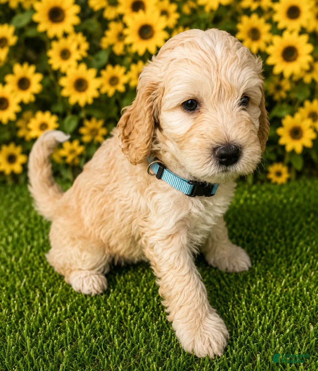 Aussiedoodle dogs for sale: Aqua collar  - Ad 1