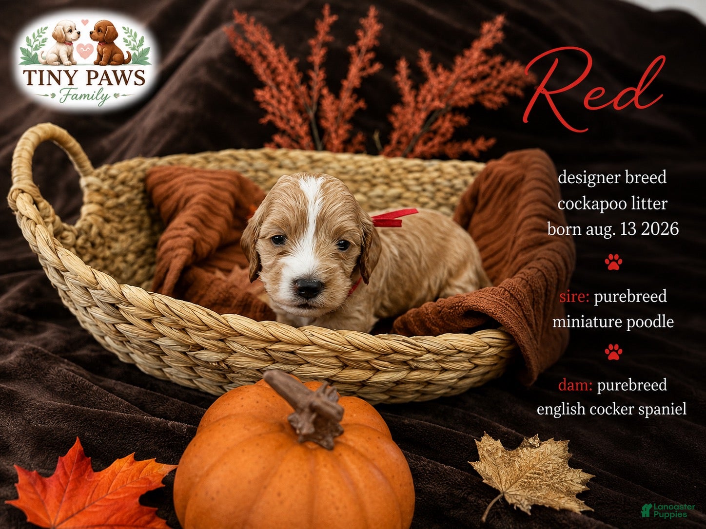 Cockapoo dogs Red Collar - Ad 9