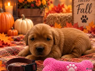 Golden Retriever dogs Maddie - Brown Collar - Ad 19