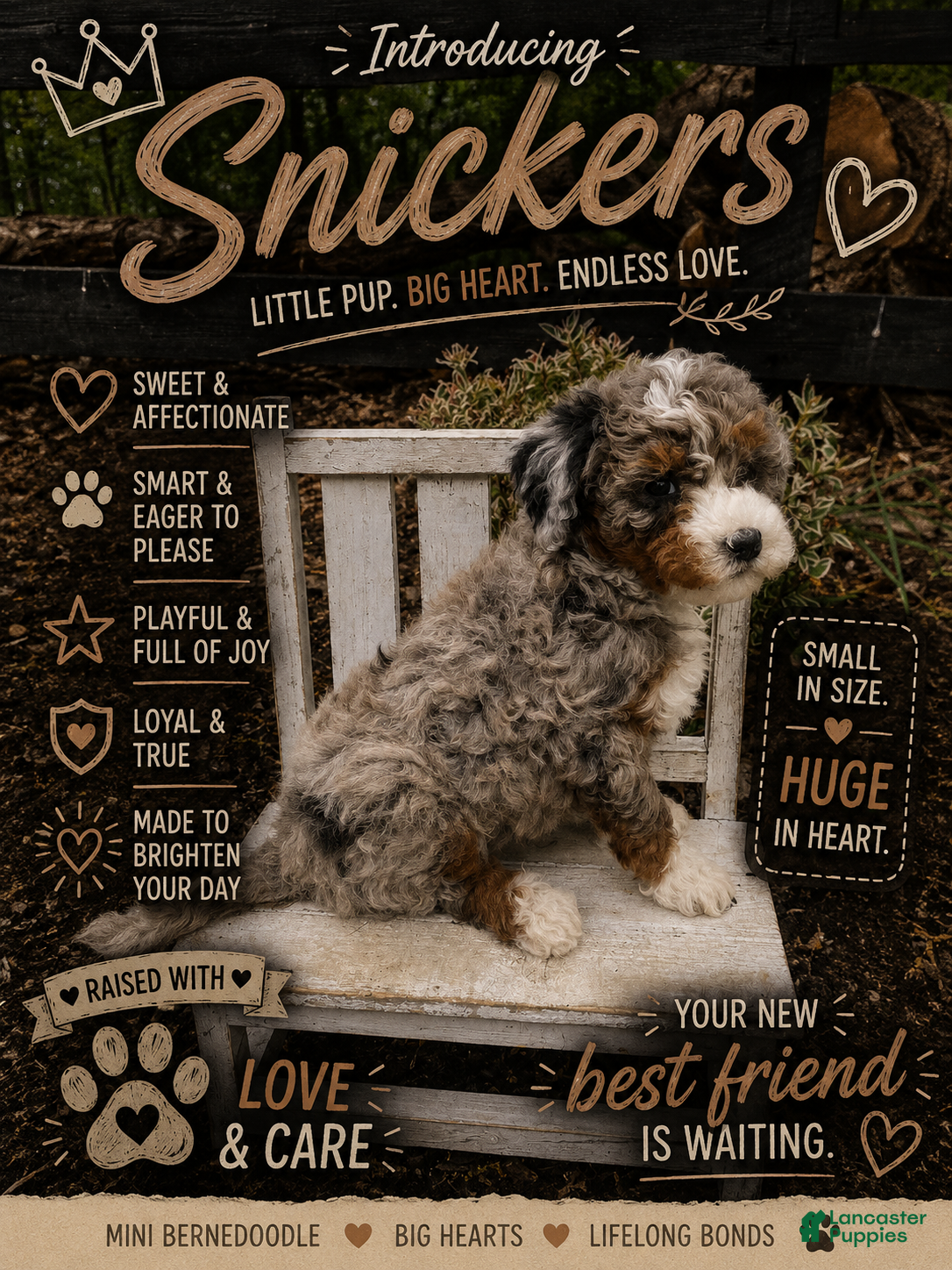 Mini Bernedoodle dogs Snickers - Ad 1