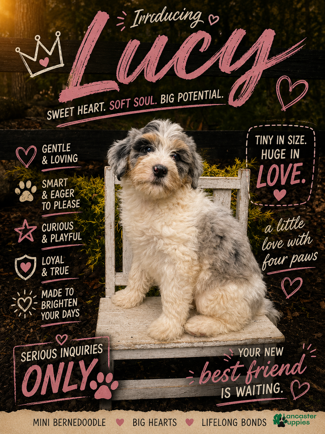 Mini Bernedoodle dogs Lucy - Ad 1