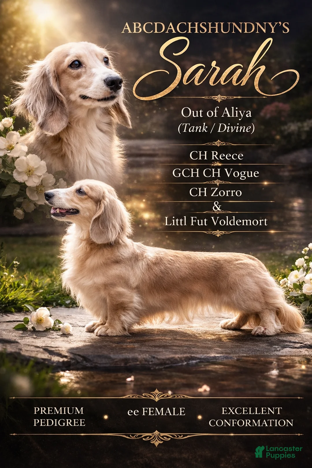 Miniature Dachshund dogs for sale: Sarah- all Imports - Ad 1