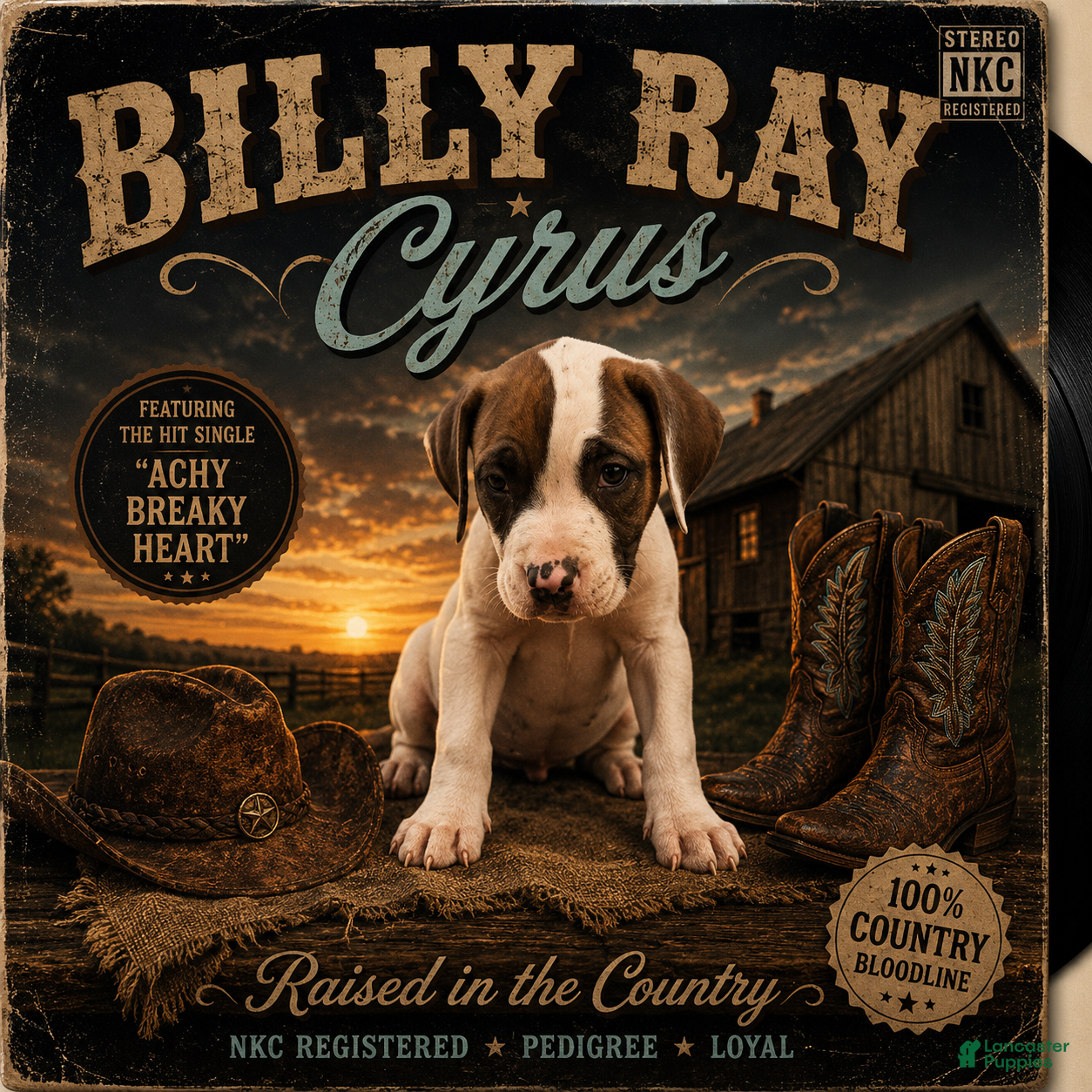 American Bulldog dogs Billy Ray Cyrus - Ad 1