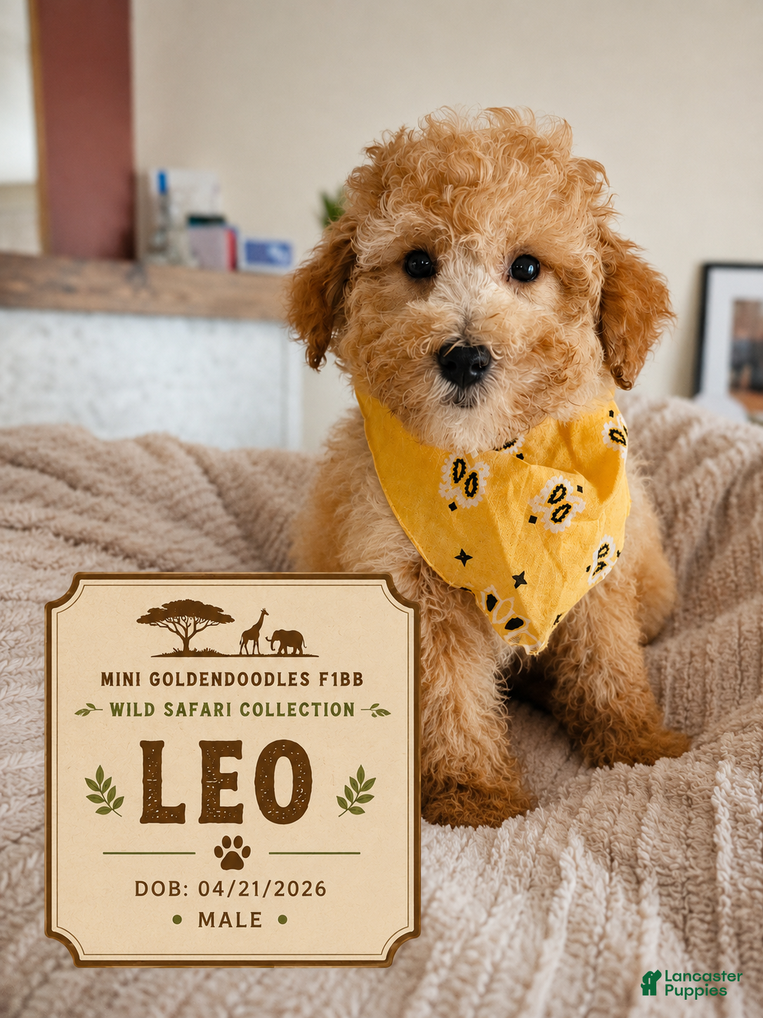 Mini Goldendoodle dogs Leo – F1BB Mini Goldendoodle Male – Ready Now - Ad 1