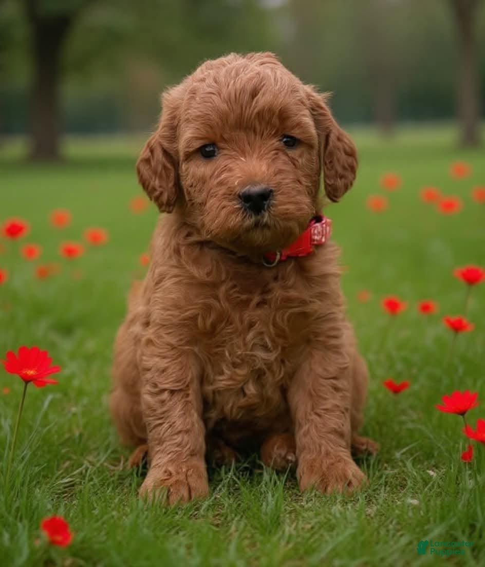 Mini Goldendoodle dogs Mini Goldendoodle red collar - Ad 1