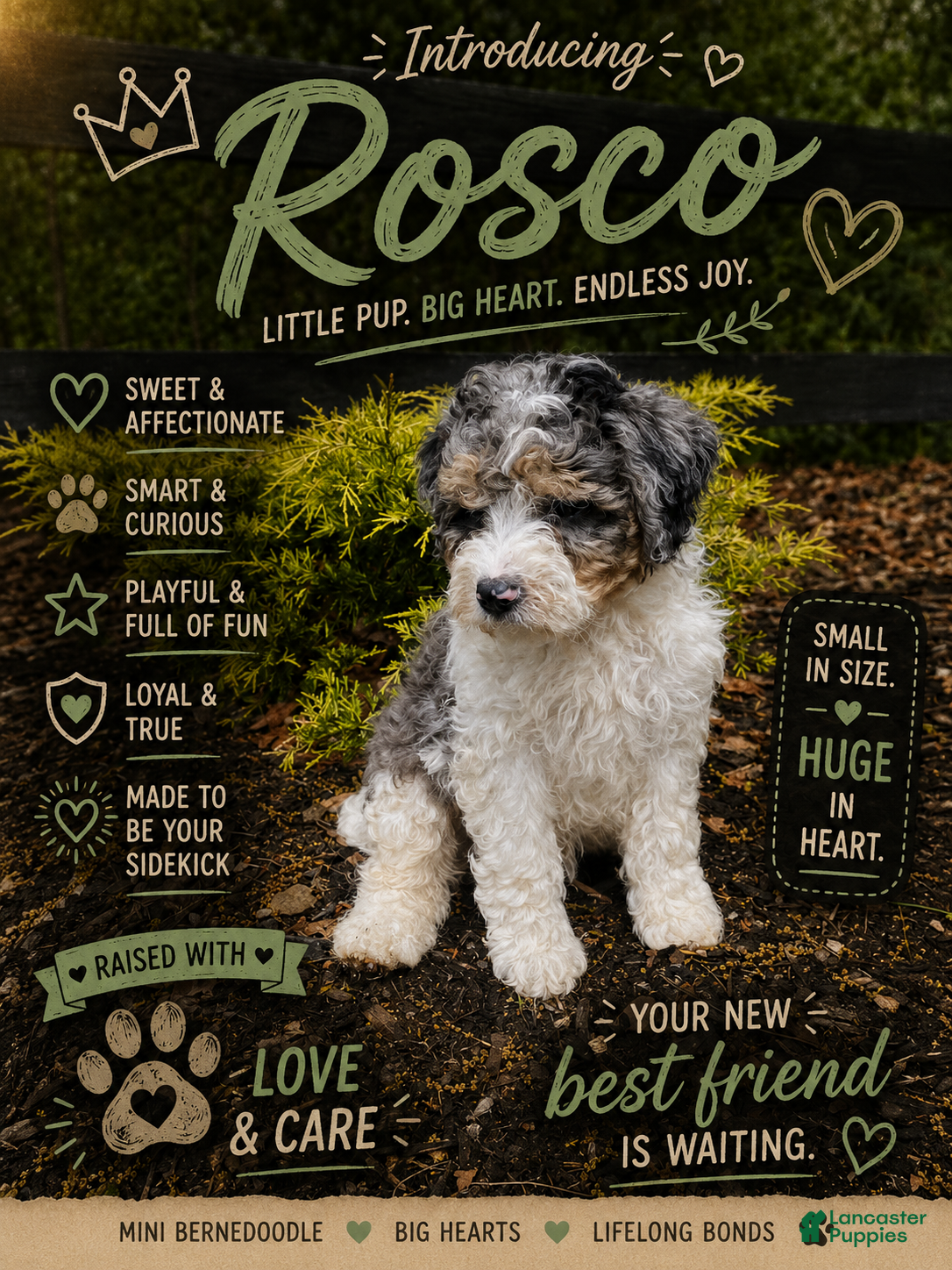 Mini Bernedoodle dogs Rosco - Ad 1