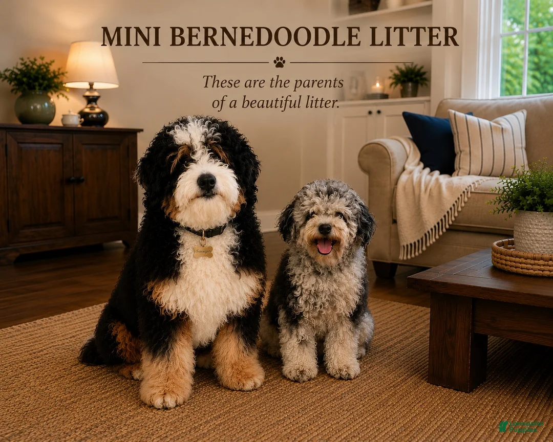 Bernedoodle dogs for sale: Apollo ❤️ micro mini Bernedoodle  - Ad 3