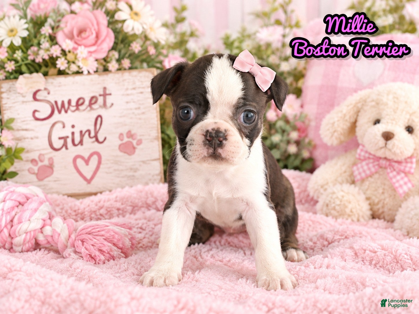 Boston Terrier dogs for sale: Millie Female Boston Terrier - Ad 3