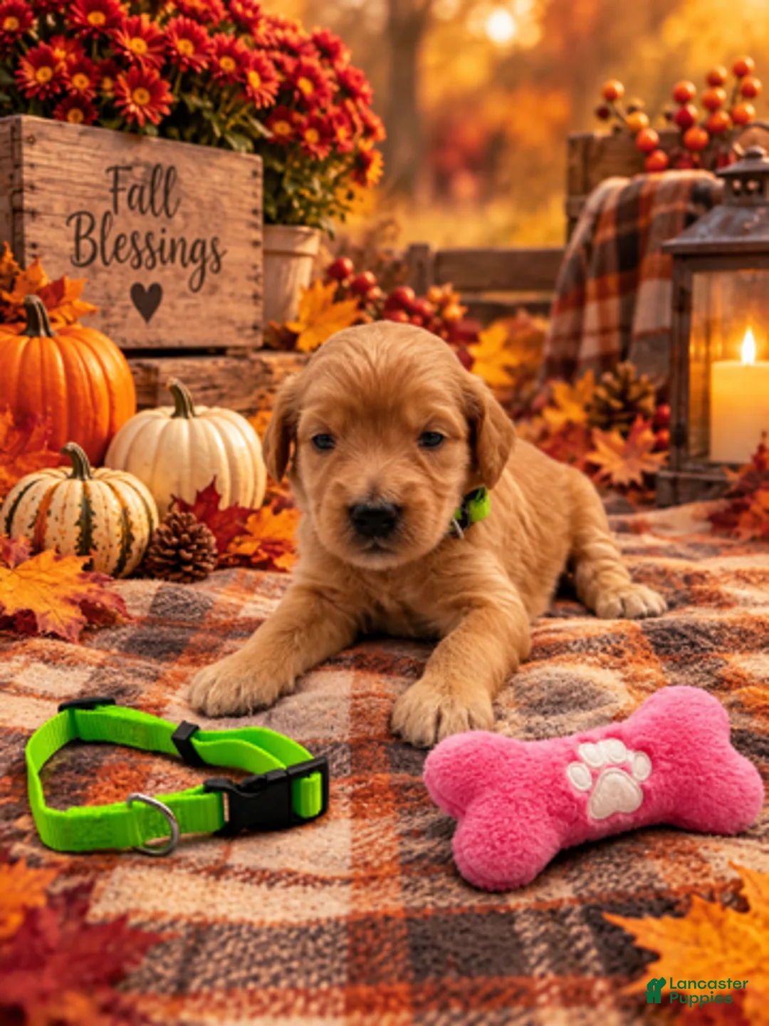 Goldendoodle dogs for sale: Emory - Green collar - Ad 1