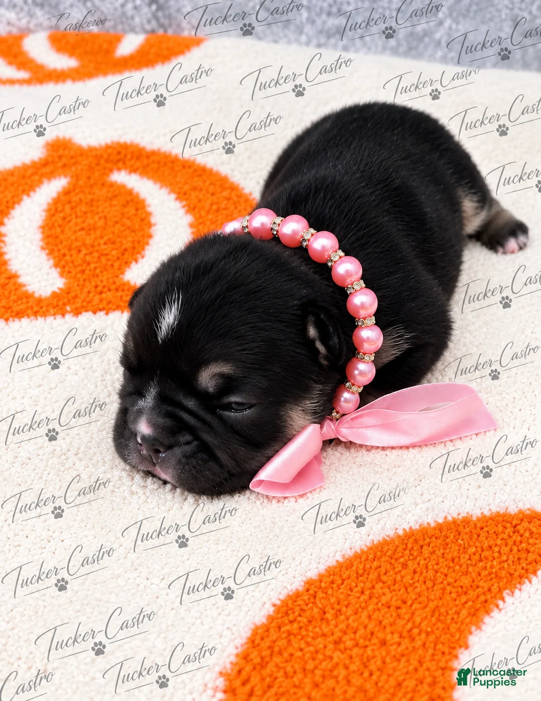 French Bulldog dogs for sale: Pink - Female - Tricolor French Bulldog - Ad 1